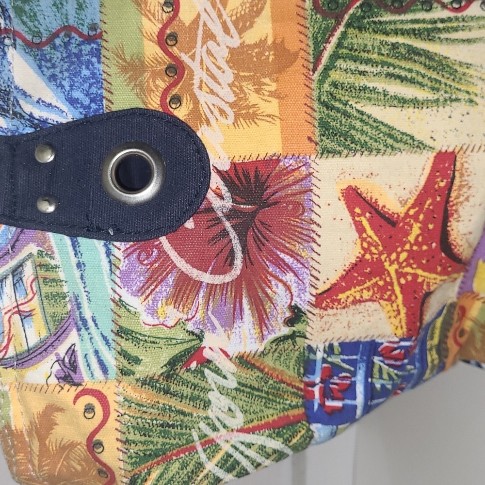 Tote Patchwork Beach Theme Print "Going Coastal" … - image 8